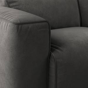 2-Sitzer Sofa HUDSON Microfaser Teda: Dunkelgrau