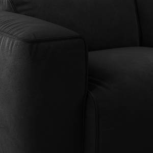 2-Sitzer Sofa HUDSON Microfaser Teda: Schwarz