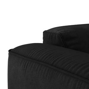 2-Sitzer Sofa HUDSON Microfaser Teda: Schwarz