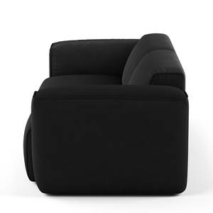 2-Sitzer Sofa HUDSON Microfaser Teda: Schwarz