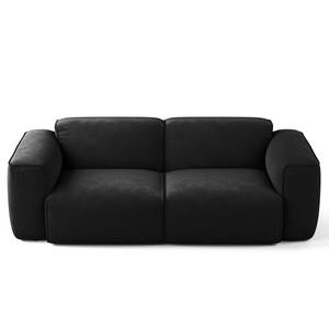 2-Sitzer Sofa HUDSON Microfaser Teda: Schwarz