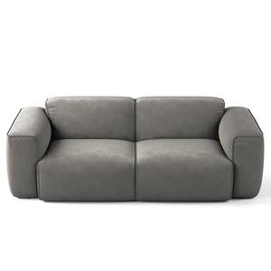 2-Sitzer Sofa HUDSON Microfaser Teda: Grau