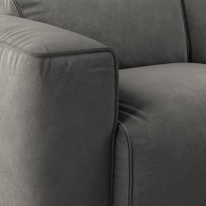 2-Sitzer Sofa HUDSON Microfaser Teda: Grau