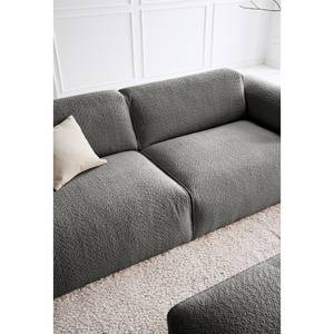 3-Sitzer Sofa HUDSON Bouclé Stoff Bony: Grau