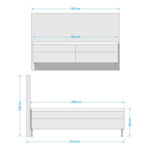 Lit boxspring Norley Sable - 180 x 200cm