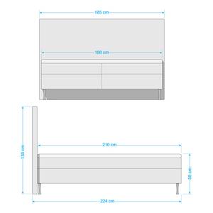 Boxspring Norley Aardekleurig - 180 x 210cm