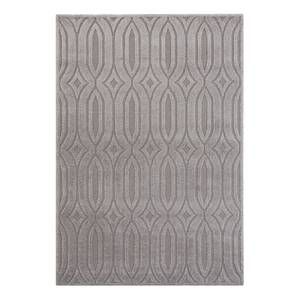 Laagpolig vloerkleed Optik Lantian polyester/polypropeen - Donkergrijs - 120 x 170 cm