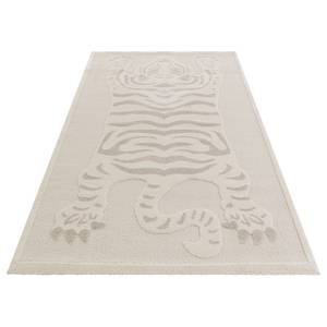 Laagpolig vloerkleed Optik Samay polyester/polypropeen - Crèmekleurig/beige - 80 x 150 cm