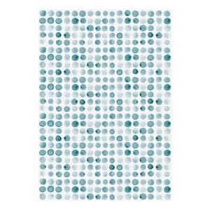 Vloerkleed vinyl Watercolour vinyl - turquoise - 140 x 200 cm