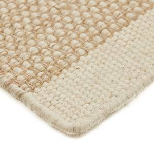 Tapis en laine Visby Laine / Coton - Crème / Beige - 65 x 130 cm