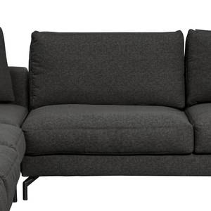 Ecksofa Nuoro Webstoff - Grau - Armlehne davorstehend rechts