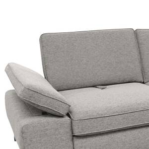 Ecksofa Palmy Webstoff - Grau - Longchair davorstehend rechts - Mit Schlaffunktion