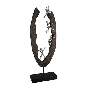 Sculptuur Succeed mangohout - zwart - 20cm x 59cm x 9cm