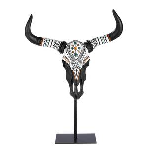 Sculptuur Stier Native kunsthars - zwart - 50cm x 69cm x 13cm - 50 x 69 cm