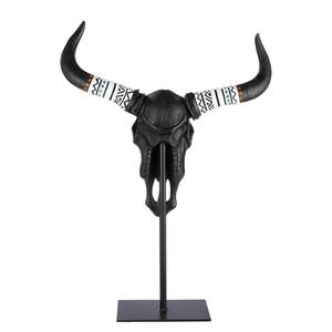 Sculptuur Stier Native kunsthars - zwart - 50cm x 69cm x 13cm - 50 x 69 cm