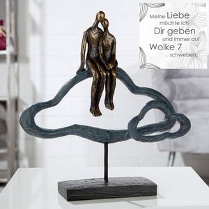Sculptuur Lovecloud kunsthars - grijs - 31cm x 32cm x 8cm