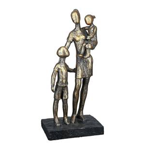 Sculptuur Moeder met Kinderen kunsthars - bruin - 12cm x 27cm x 9cm