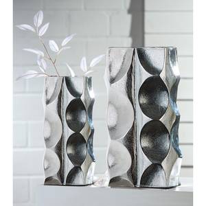 Vase Titan Aluminium - Silber - 21cm x 36cm x 7cm - 21 x 36 cm