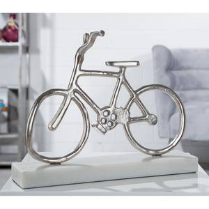 Sierobject Fiets aluminium - zilverkleurig - 35cm x 28cm x 13cm