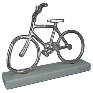 Fahrrad auf Base Aluminium - Silber - 35cm x 28cm x 13cm