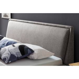 Lit capitonné Frieda Tissu Stenja: Gris - 160 x 200cm - Noir - Sans espace de rangement