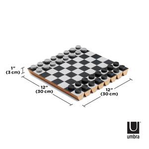 Schach-Set Rolz Polyethylen / Buche - Schwarz - 30,48cm x 2,54cm x 30,48cm