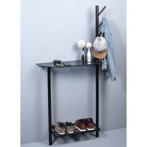 Garderobe Vica Glas / Metall - Grau / Schwarz