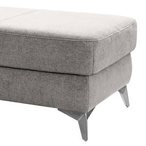 Gestoffeerde hocker Dearborn Chenille Alix: Grijs