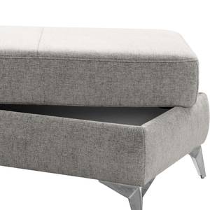 Gestoffeerde hocker Dearborn Chenille Alix: Grijs