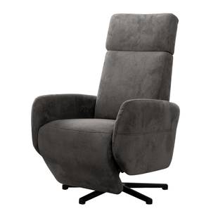 Fauteuil relax Gosport Microfibre Flavie: Gris - Fonction relaxation - Sans aide au redressement - Réglage électrique : 2 moteurs avec batterie