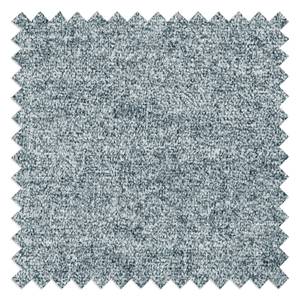 Canapé d’angle Dearborn Tissu Chenille Alix: Bleu clair - Méridienne longue à droite (vue de face) - Avec fonction couchage