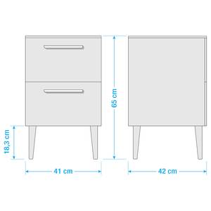 Table de chevet SKØP scandi Largeur : 40 cm