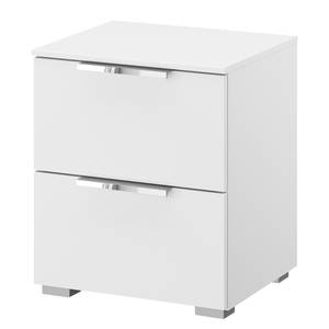 Table de chevet SKØP x2 Blanc alpin - Largeur : 40 cm - Chrome