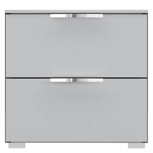 Table de chevet SKØP x2 Gris soie - Largeur : 50 cm - Chrome