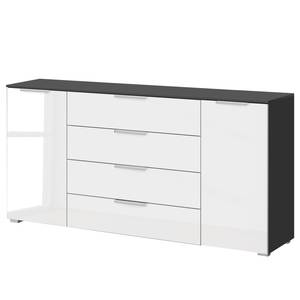 Commode SKØP x4+2 Blanc brillant / Graphite - Aluminium