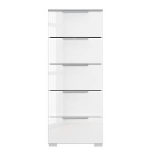 Buffet SKØP x5 Blanc brillant / Gris soie - Largeur : 40 cm - Couleurs du corps