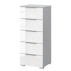 Buffet SKØP x5 Blanc brillant / Gris soie - Largeur : 40 cm - Aluminium