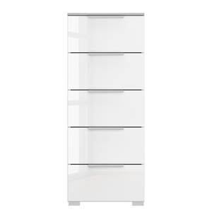 Buffet SKØP x5 Blanc brillant / Gris soie - Largeur : 40 cm - Aluminium