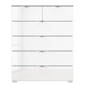 Buffet SKØP x4+2 Blanc brillant / Gris soie - Chrome