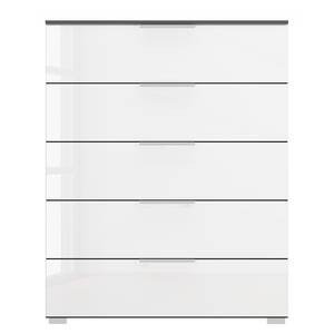 Buffet SKØP x5 Blanc brillant / Graphite - Largeur : 80 cm - Aluminium