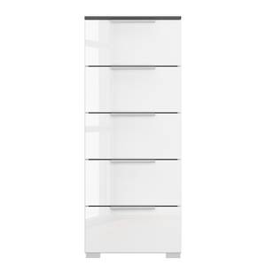 Buffet SKØP x5 Blanc brillant / Graphite - Largeur : 40 cm - Aluminium