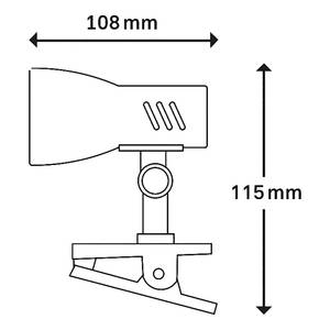 Tischleuchte Lock Polycarbonat / Eisen - 1-flammig - Rot