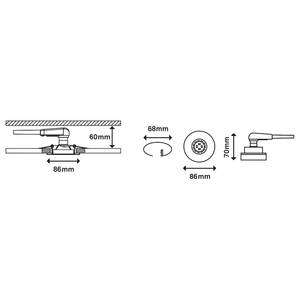 Einbauleuchte Dimm I (3er-Set) Eisen - 3-flammig - Weiß