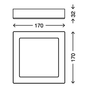 LED-Deckenleuchte Fire IV Polycarbonat / Eisen - 1-flammig - Weiß