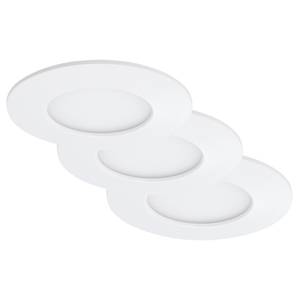 LED-Einbauleuchte Flat in I (3er-Set) Polycarbonat - 3-flammig - Weiß - Durchmesser: 9 cm