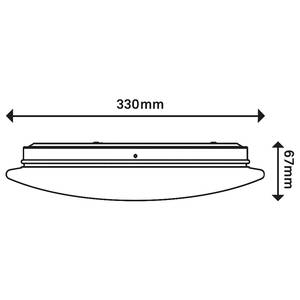 LED-Deckenleuchte Sterre Polycarbonat - 1-flammig - Durchmesser: 33 cm
