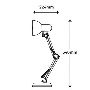 Tischleuchte Pixa Eisen - 1-flammig - Silber