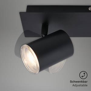Deckenleuchte Banyo I Polycarbonat / Eisen - 2-flammig - Schwarz