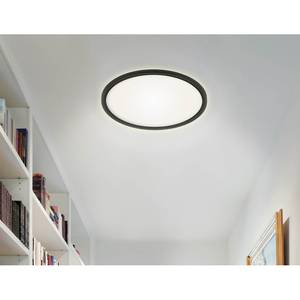 LED-Deckenleuchte Slim S I Polycarbonat - 1-flammig - Schwarz - Durchmesser: 29 cm