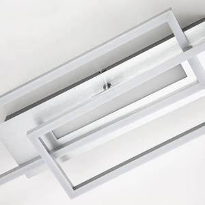 LED-Deckenleuchte Frame Mid Polycarbonat / Eisen - 1-flammig - Silber